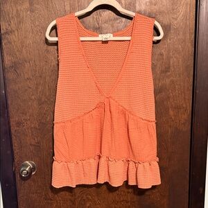 Torrid coral distressed and textured Tank Top 2